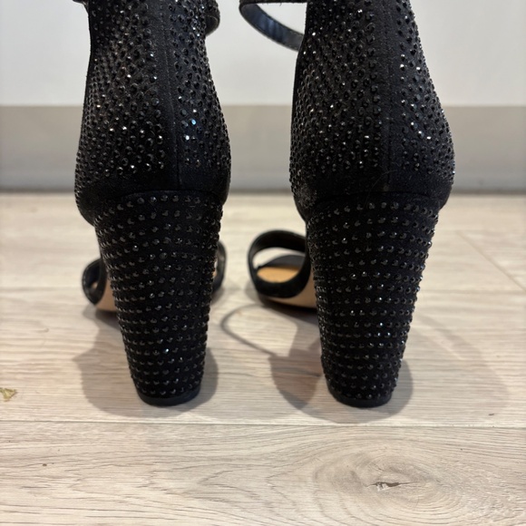 Black rhinestone heel sandals - Picture 5 of 5